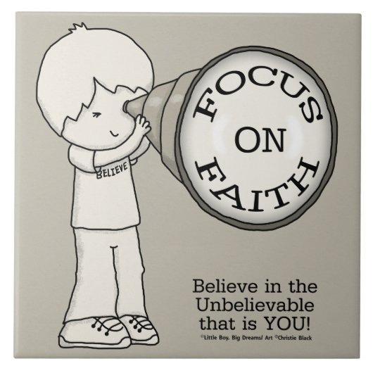 Focus op geloof tegeltje (Voorkant)