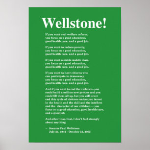 Focus op goed onderwijs... Wellstone Poster