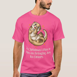Focus op het brengen van Joy Otter Lover Kerstmis  T-shirt