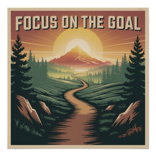 Focus op het doel perfect poster (Voorkant)