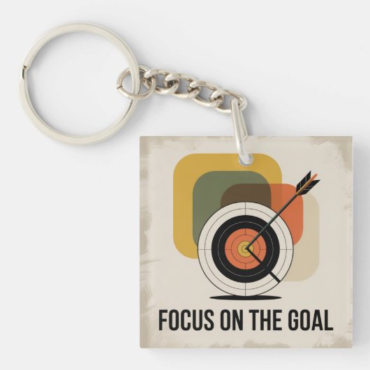 Focus op het doel sleutelhanger (voorkant)