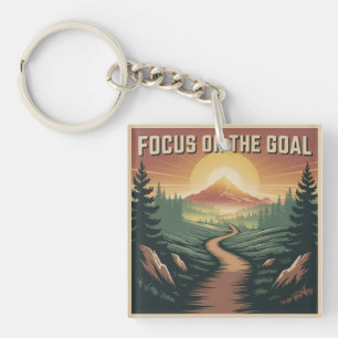 Focus op het doel sleutelhanger