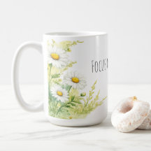 Focus op het goede - aquarel margrieten