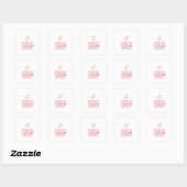 Focus Op Het Goede Citaat – Boho Chic Kunst Vierkante Sticker (Vel)