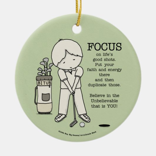 Focus op het goede keramisch ornament (Voorkant)