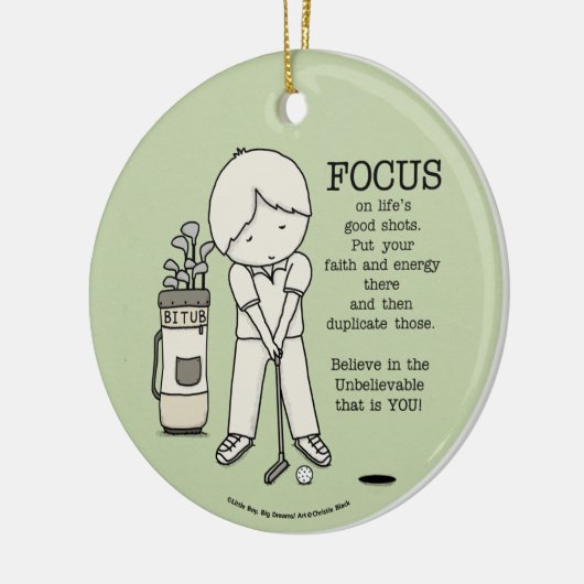 Focus op het goede keramisch ornament (Links)