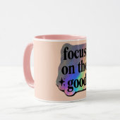 Focus op het Goede – Positieve Affirmatie  Mok (Voorkant links)