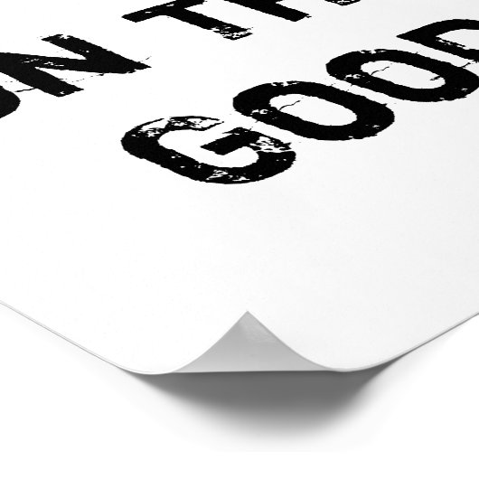 Focus op het goede. poster (Hoek)