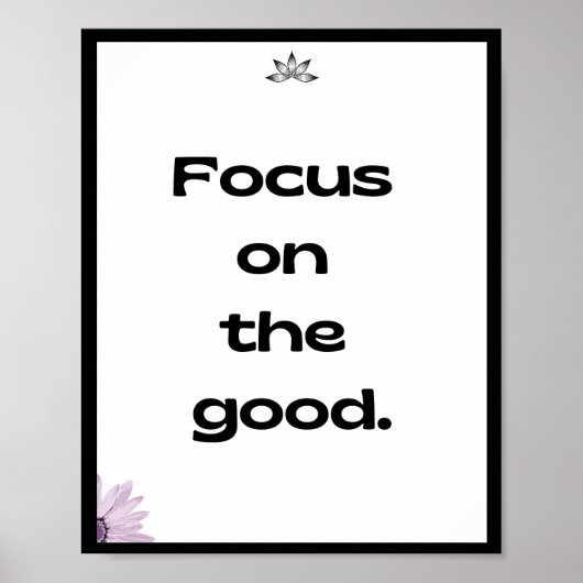 Focus op het goede, Quote Poster (Voorkant)