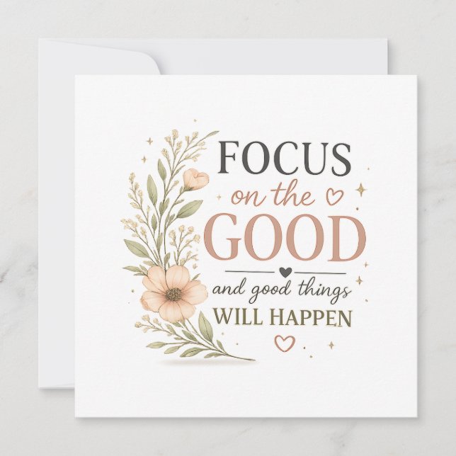Focus op het Goede – Vintage Bloem Inspirerend P (Voorkant)