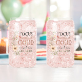 Focus op het Goede – Vintage Bloem Inspirerend P Blikvorm Glas