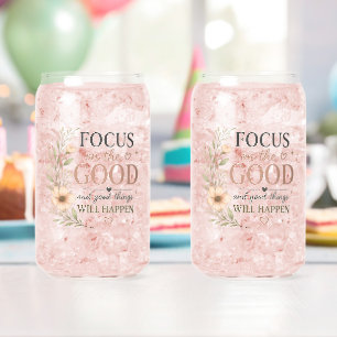 Focus op het Goede – Vintage Bloem Inspirerend P Blikvorm Glas