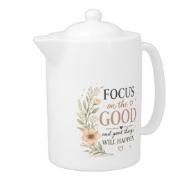 Focus op het Goede – Vintage Bloem Inspirerend P Theepot