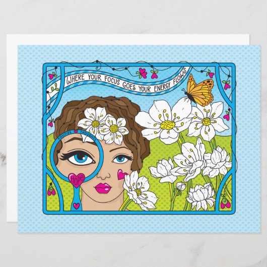 Focus op het Good_Flat Paper-blad 11 x 8,5 inch (Voorkant / Achterkant)