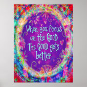 Focus op het ‘Good’ Motivatie Inspirivity Poster (Voorkant)