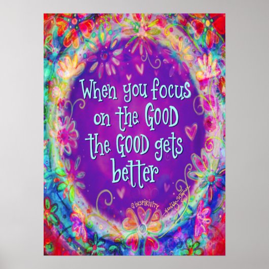 Focus op het ‘Good’ Motivatie Inspirivity Poster (Voorkant)