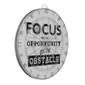 Focus op het obstakel dartbord (Voorkant Links)