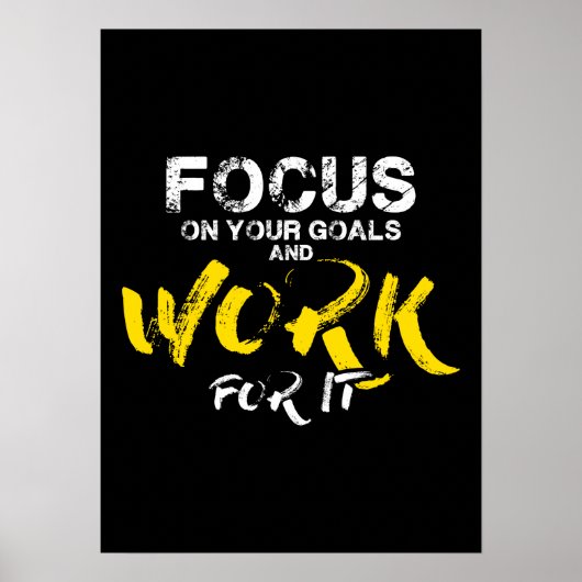 Focus op je doelen - Motivatie Poster (Voorkant)