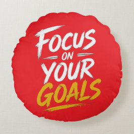 Focus Op Je Doelen Motivatie Rond Kussen