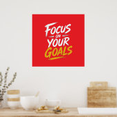 Focus op je Doelen Motiverend Poster (Keuken)