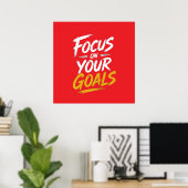 Focus op je Doelen Motiverend Poster (Thuiskantoor)