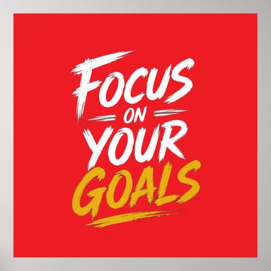 Focus op je Doelen Motiverend Poster (Voorkant)