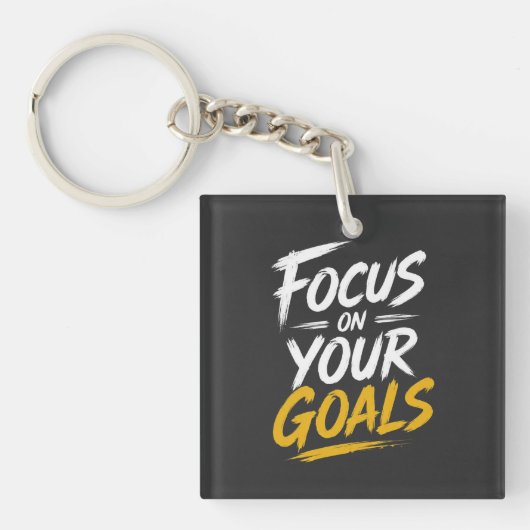 Focus op je Doelen Motiverend Sleutelhanger (voorkant)