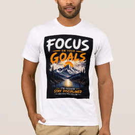 Focus Op Je Doelen Motiverend T-Shirt Design