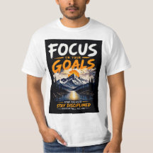 Focus Op Je Doelen Motiverend T-Shirt Design