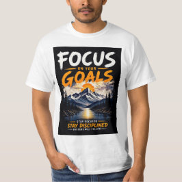 Focus Op Je Doelen Motiverend T-Shirt Design