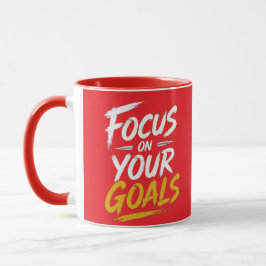 Focus op je Doelen Motiverende Typografie Mok