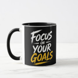 Focus op je Doelen Motiverende Typografie Mok