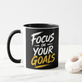 Focus op je Doelen Motiverende Typografie Mok
