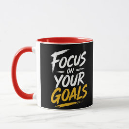 Focus op je Doelen Motiverende Typografie Mok