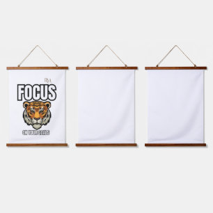 Focus op je Doelen Tijger T-shirt Motiverend Hangend Wandkleed