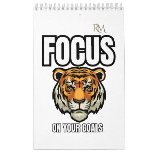 Focus op je Doelen Tijger T-shirt Motiverend Kalender
