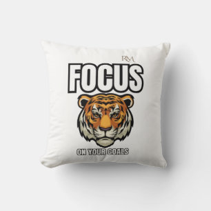 Focus op je Doelen Tijger T-shirt Motiverend Kussen