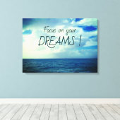 Focus op je dromen canvas afdruk (Insitu (Houten vloer))