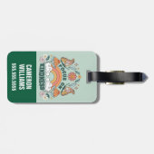 Focus op Kindness Groovy Graphic Bagagelabel (Achterkant horizontaal)