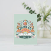 Focus op Kindness Groovy Graphic Briefkaart (Staand voorkant)