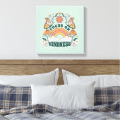 Focus op Kindness Groovy Graphic Canvas Afdruk (Insitu (Slaapkamer))