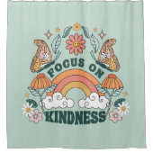 Focus op Kindness Groovy Graphic Douchegordijn (Voorkant)