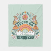 Focus op Kindness Groovy Graphic Fleece Deken (Voorkant)