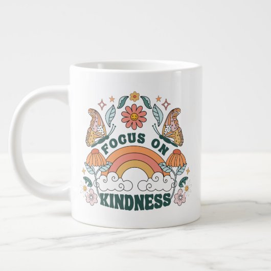 Focus op Kindness Groovy Graphic Grote Koffiekop (Links)