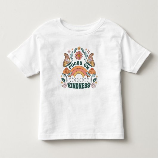 Focus op Kindness Groovy Graphic Kinder Shirts (Voorkant)