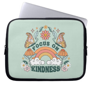 Focus op Kindness Groovy Graphic Laptop Sleeve