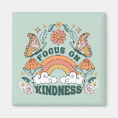 Focus op Kindness Groovy Graphic Magneet (Voorkant)