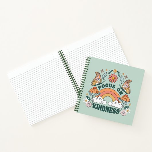 Focus op Kindness Groovy Graphic Notitieboek (Binnen)
