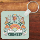 Focus op Kindness Groovy Graphic Sleutelhanger (Achterkant)