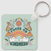 Focus op Kindness Groovy Graphic Sleutelhanger (Achterkant)